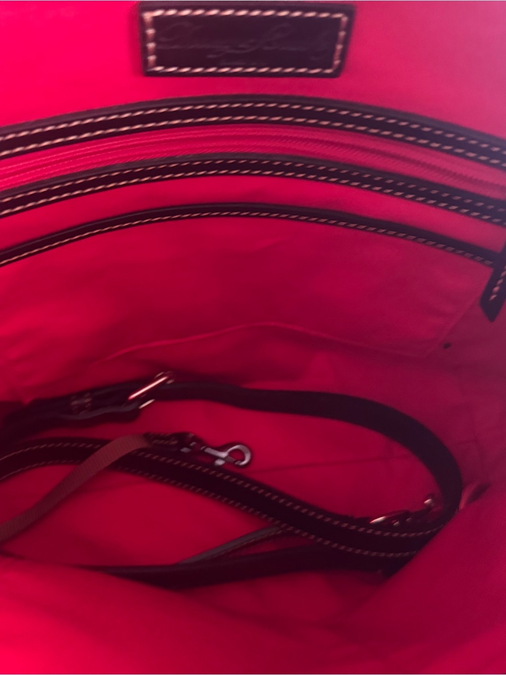 Dooney & Bourke Black Multicolor canvas Satchel - Picture 5 of 7